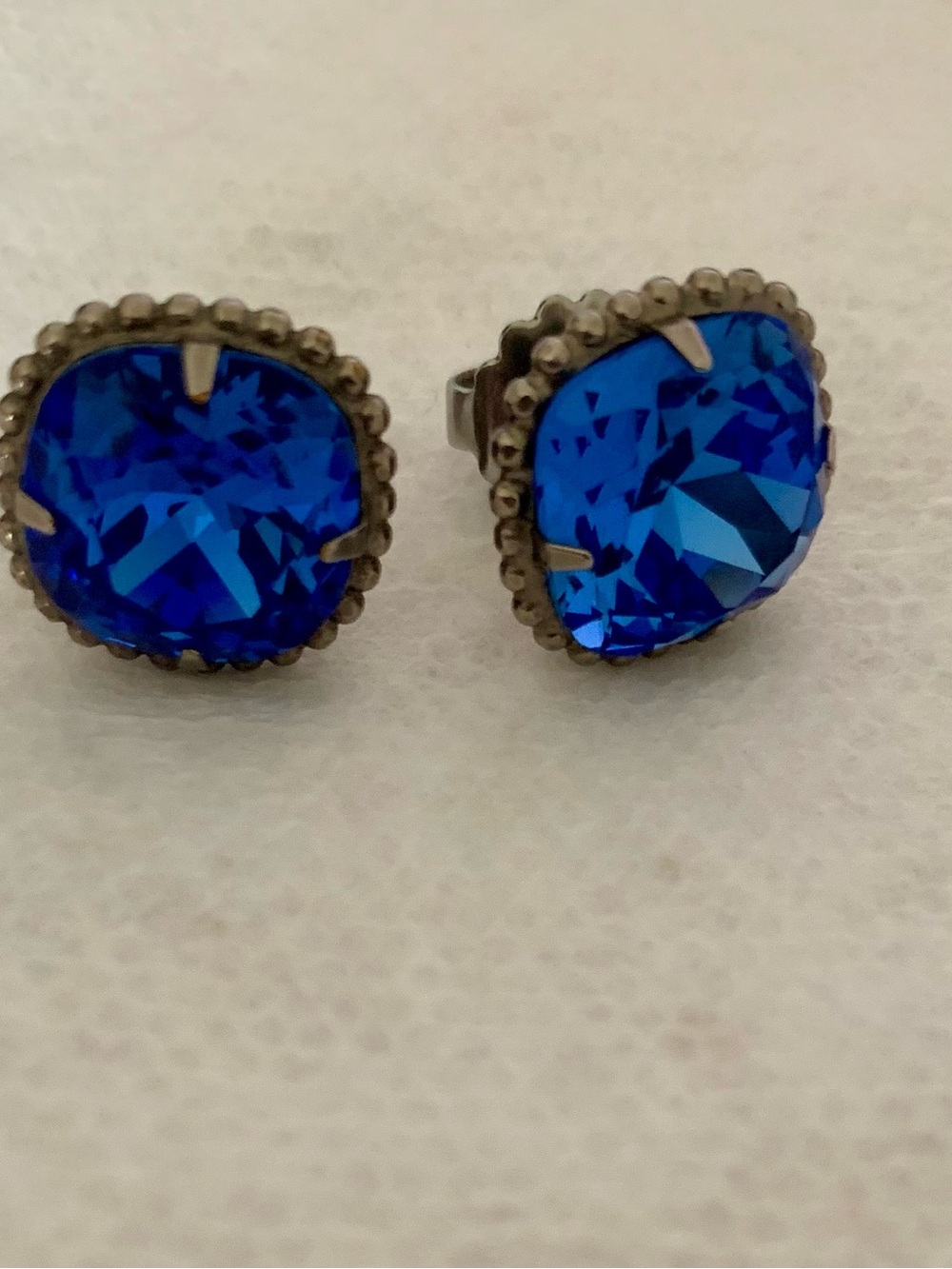 Blue Crystal Sorrelli  Stud Earrings - Women Jewelry